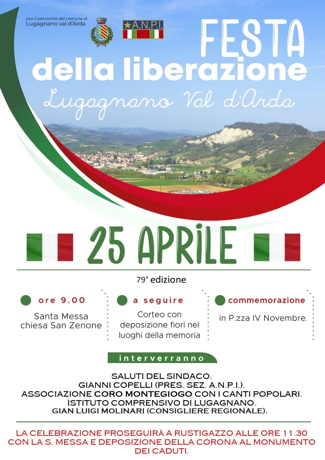 Commemorazione Festa della Liberazione - Lugagnano Val d'Arda e Rustigazzo